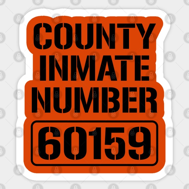 Count Inmate 60159 Lazy Costume Sticker by SunGraphicsLab